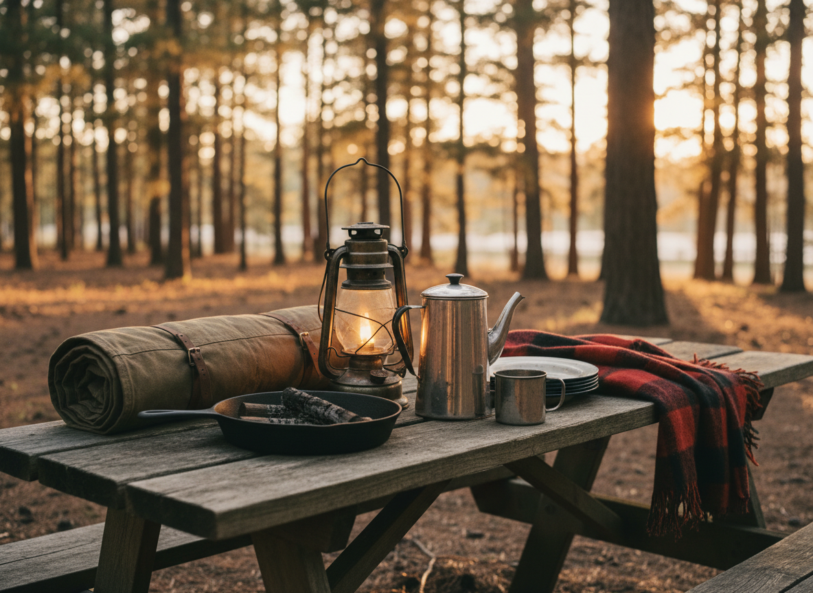 Classic old-school camping gear for nostalgic campers